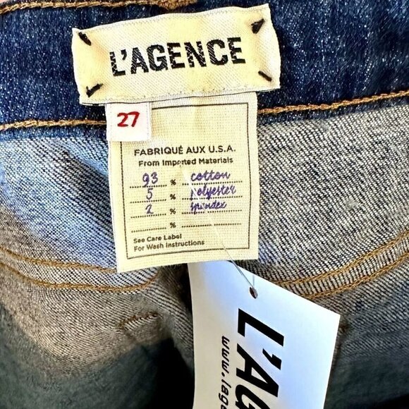 NWT L'AGENCE High Line Skinny High Rise Jean in Cupertino - Size 27 - Picture 3 of 10